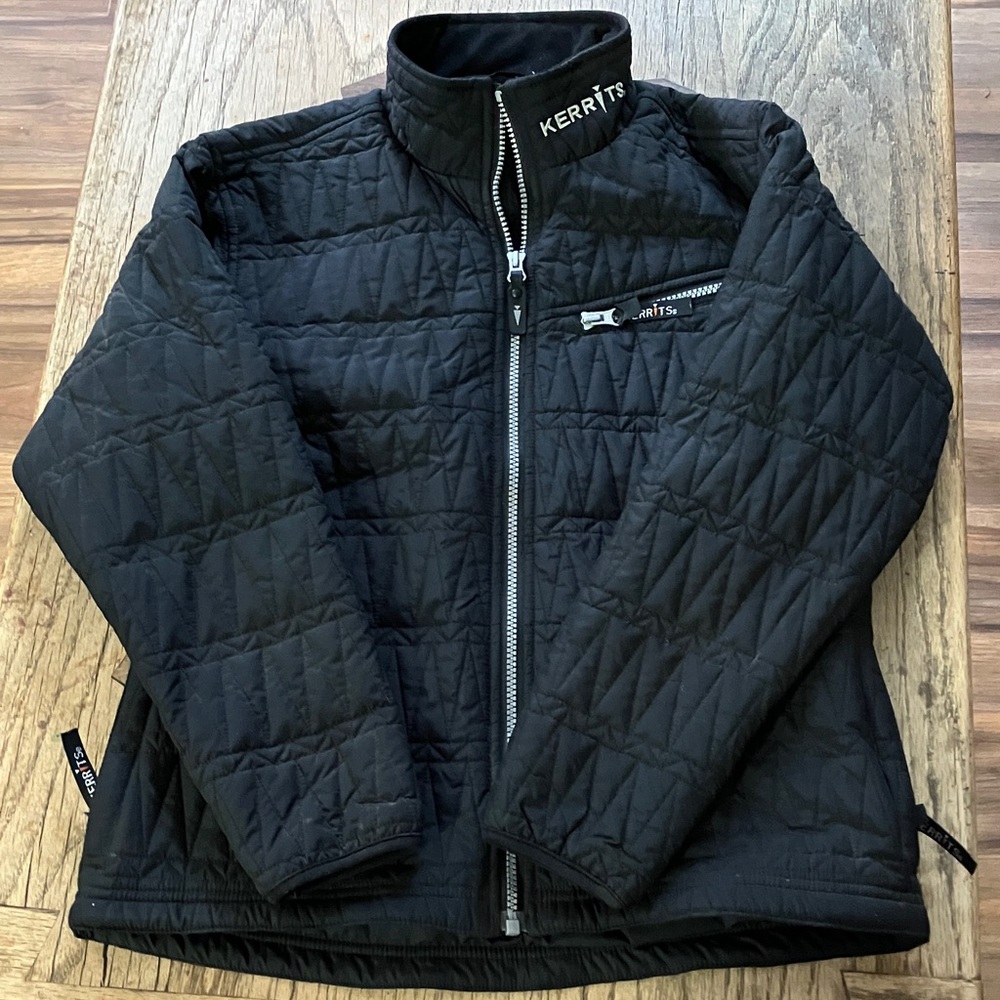 Kerrits Black Quilted Insulated Jacket with Zip Chest Pocket